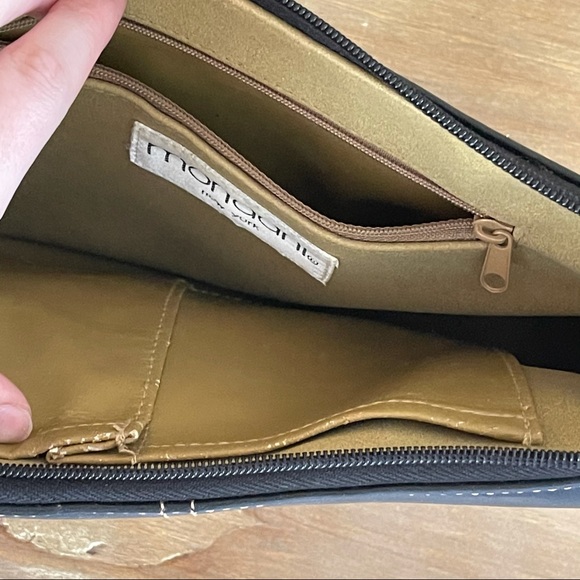 MONDANI | Vintage Black Leather Shoulder Purse - Picture 9 of 11